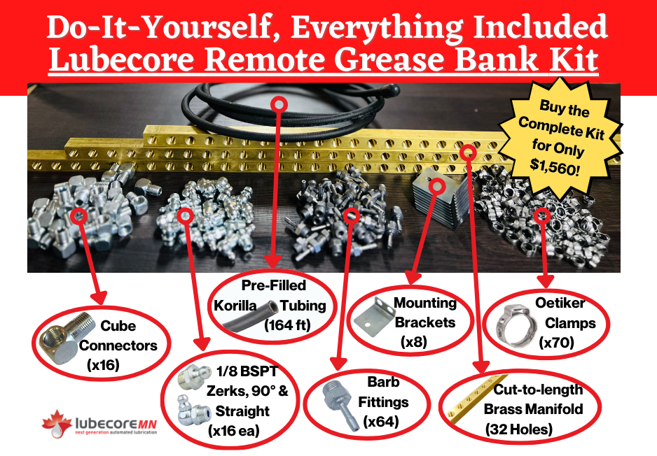 32 Point Remote Lubrication Grease Bank Kit