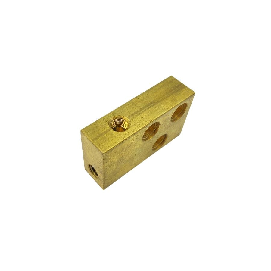 #11006: Manifold 6 Port Brass 5th Wheel (3+3)