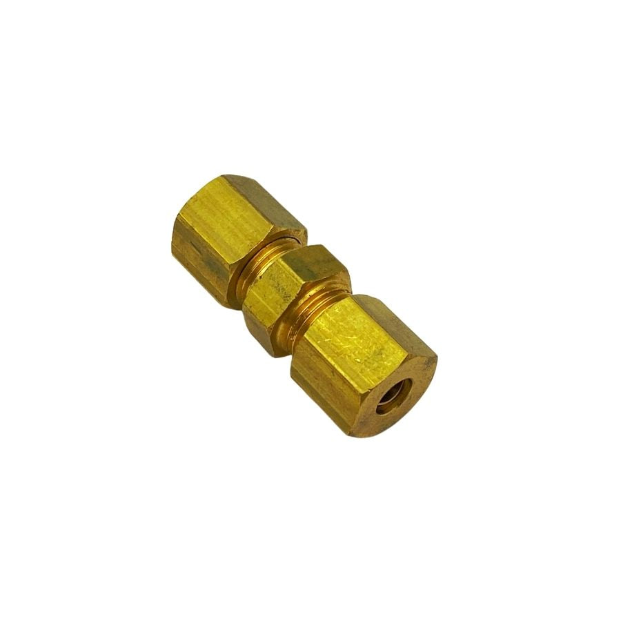 Compression Fitting, Union, Str, 5mm, Brass (#2000025)