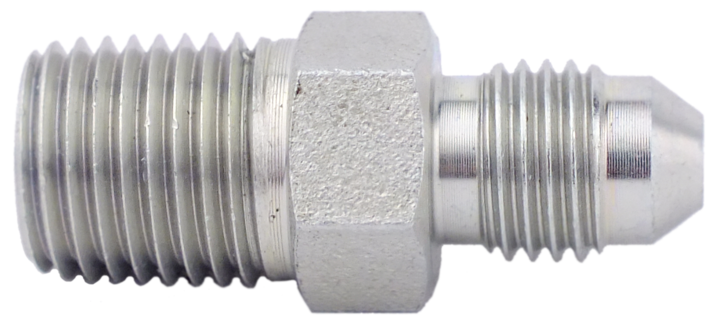 Straight # 4 (M) JIC x 1/4 (M) NPT - Steel (#2100010)