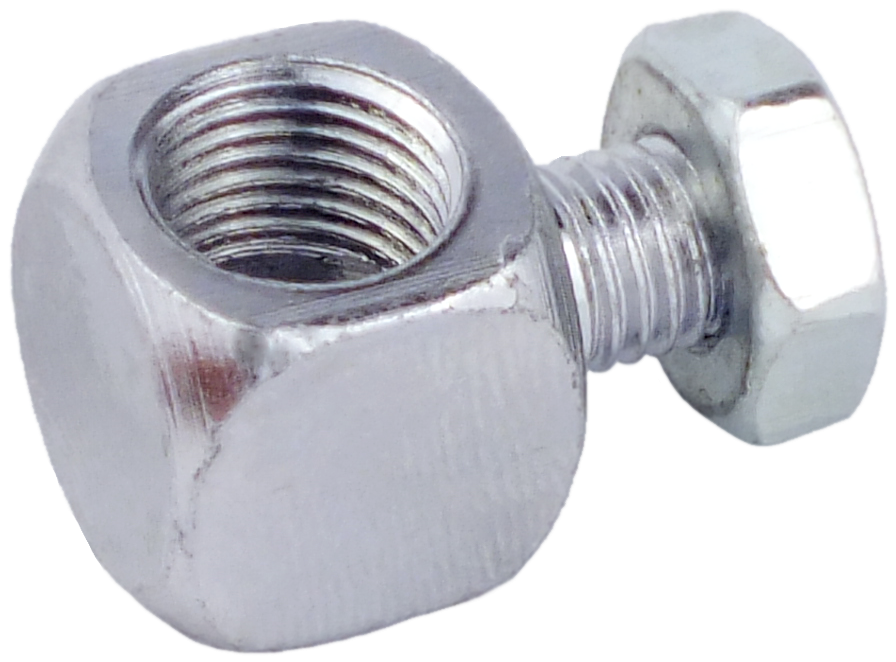 Cube Connector 1/4 -28 (M) X 1/8 (F) BSPT - 21 Long with Jam Nut (#2054347)