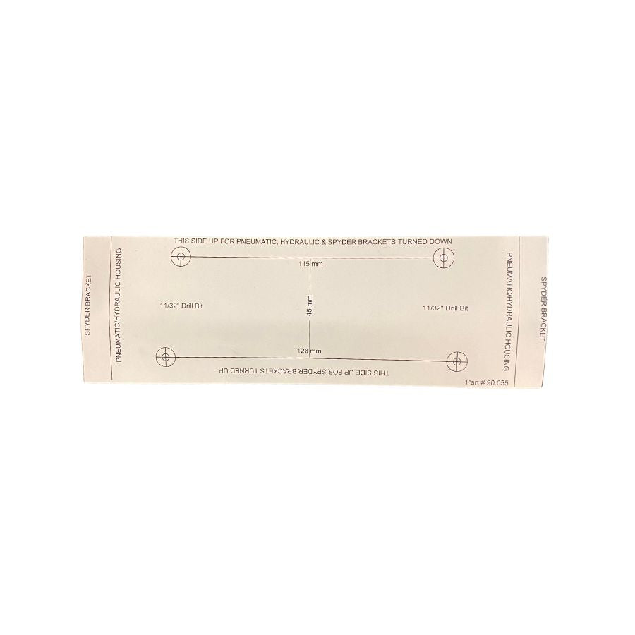 Drill Template, Pneumatic & Hydraulic & LCI Spyder Pumps (#4090055)