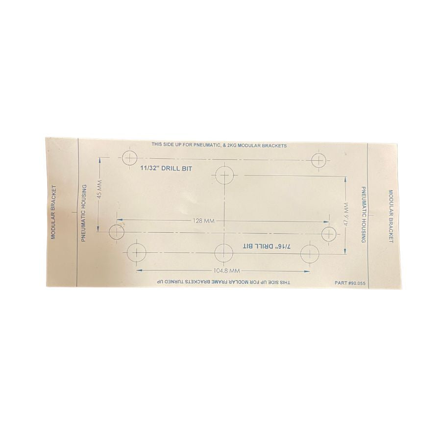 Drill Template, Pneumatic & Hydraulic & LCI Spyder Pumps (#4090055)