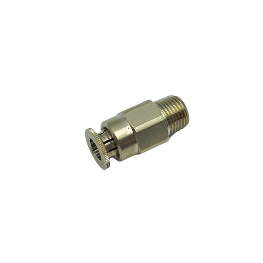 Straight Push-in 1/8 (M) BSPT X 6mm- Brass NP (#2000201)