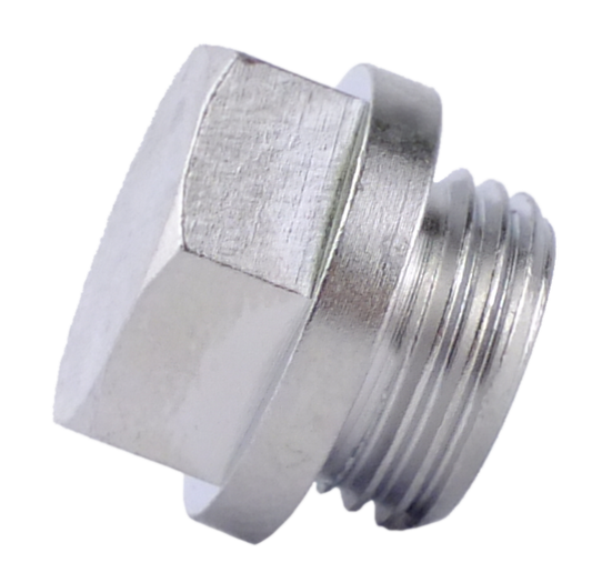 Plug, M10 x 1.0 SS, Ext. Hex (#2000253)