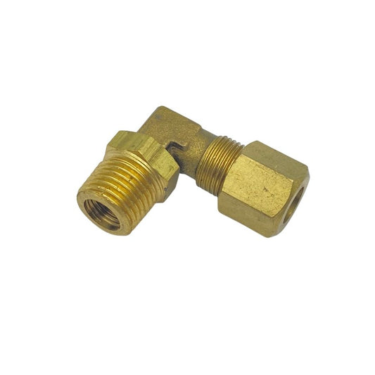 Elbow Compression 8mm Mainline X 1/4 (M) BSPT - Brass (#2100004)