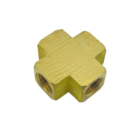 Cross 1/4" NPT (F) Brass (#2100201)