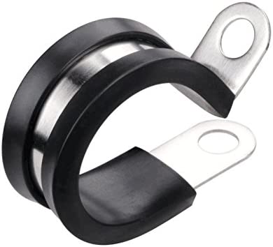 Clamp 1/4" Rubber Stainless Steel (#4100060)