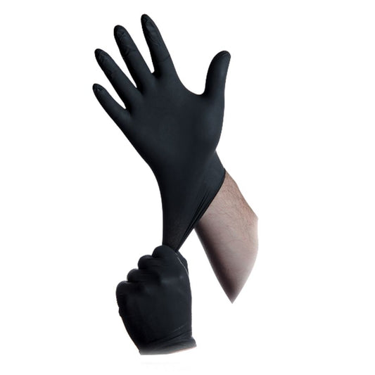 Black Nitrile Powder-Free Gloves (Black Lightning, Large, Box of 100)