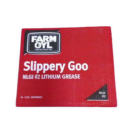 Farm Oyl Slippery Goo 10-Pack 14 oz. Cartridges, EP Rated High quality Lithium Grease (EP2)